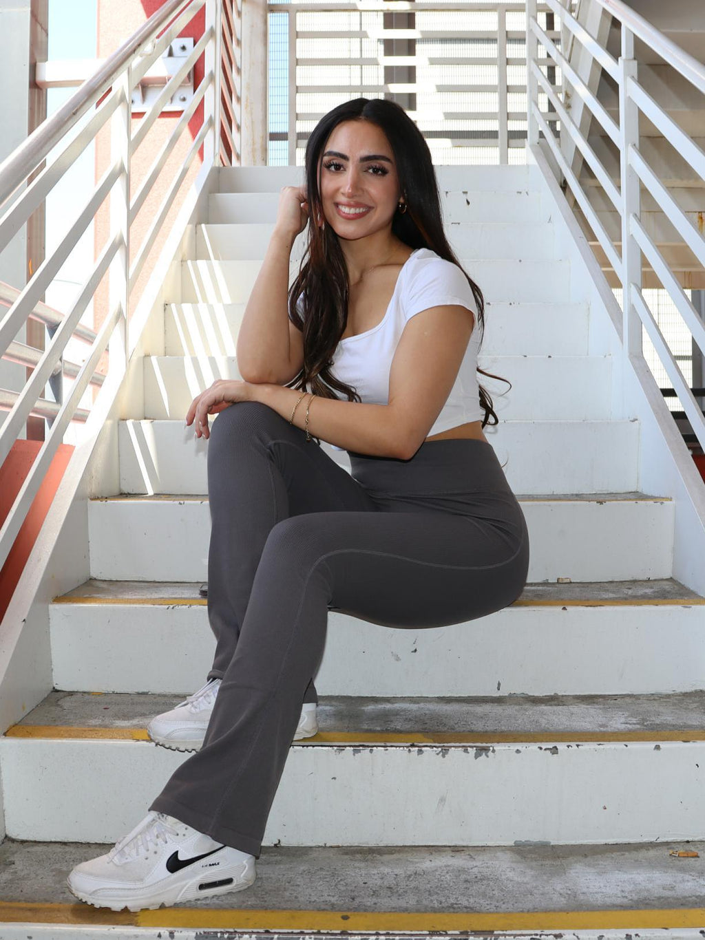 Seamless Ribbed Flare Leggings