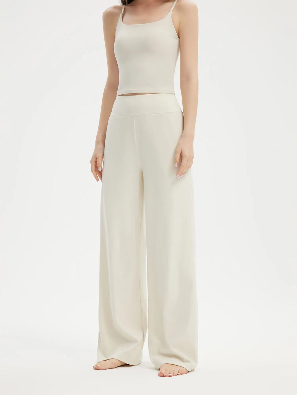 High Waisted Wide Leg Pockets Yoga Pants