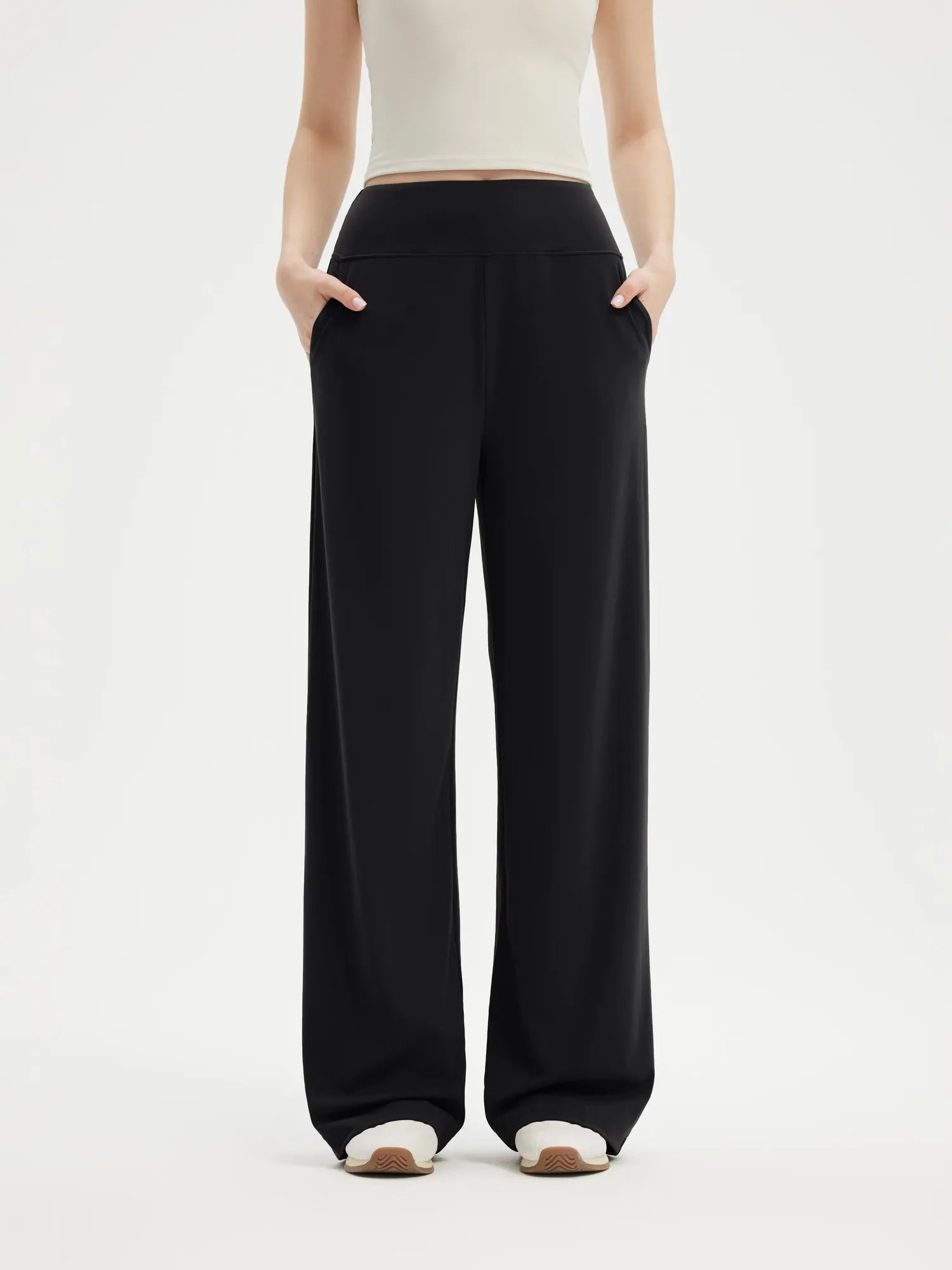 High Waisted Wide Leg Pockets Yoga Pants