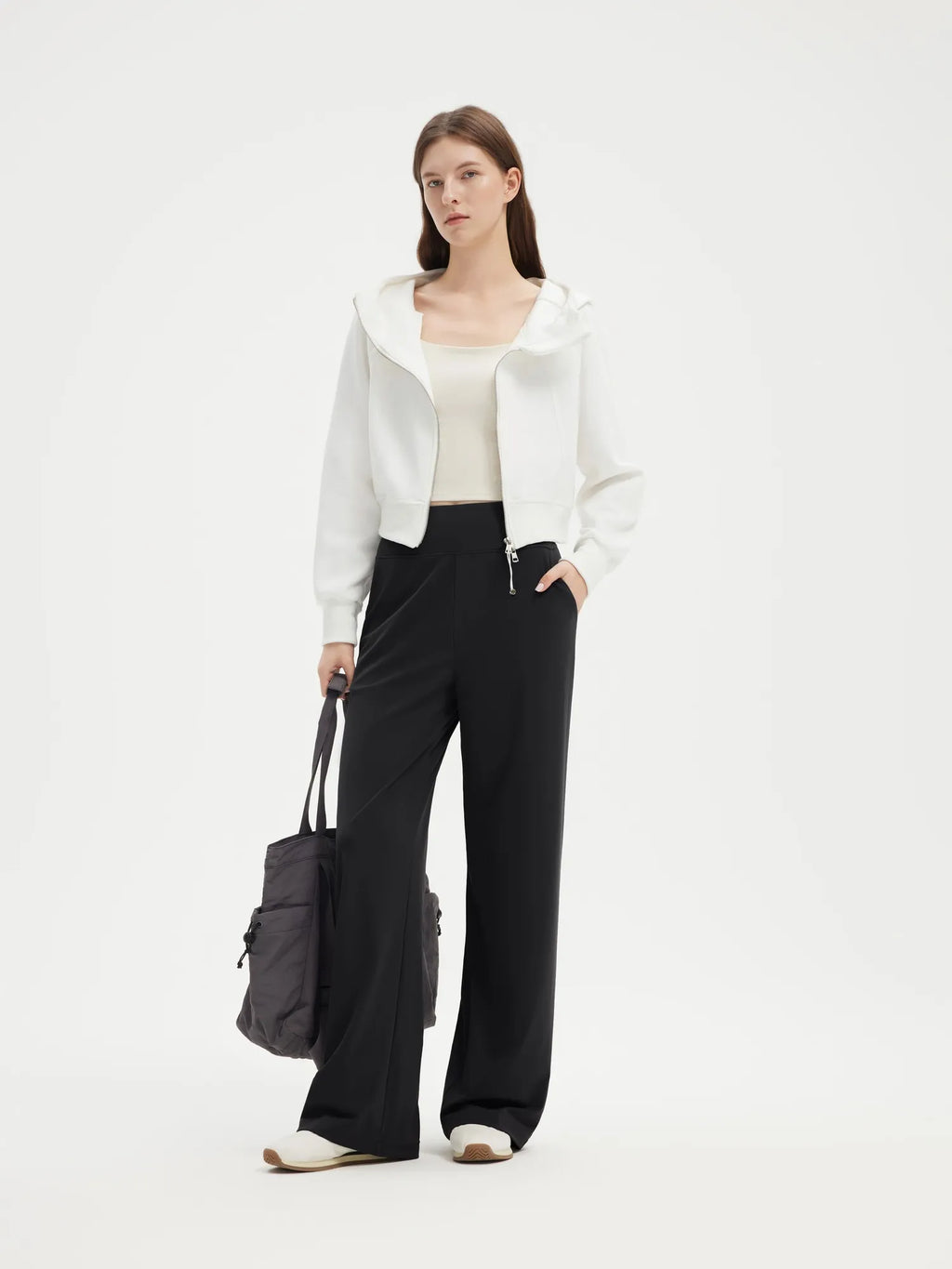 High Waisted Wide Leg Pockets Yoga Pants