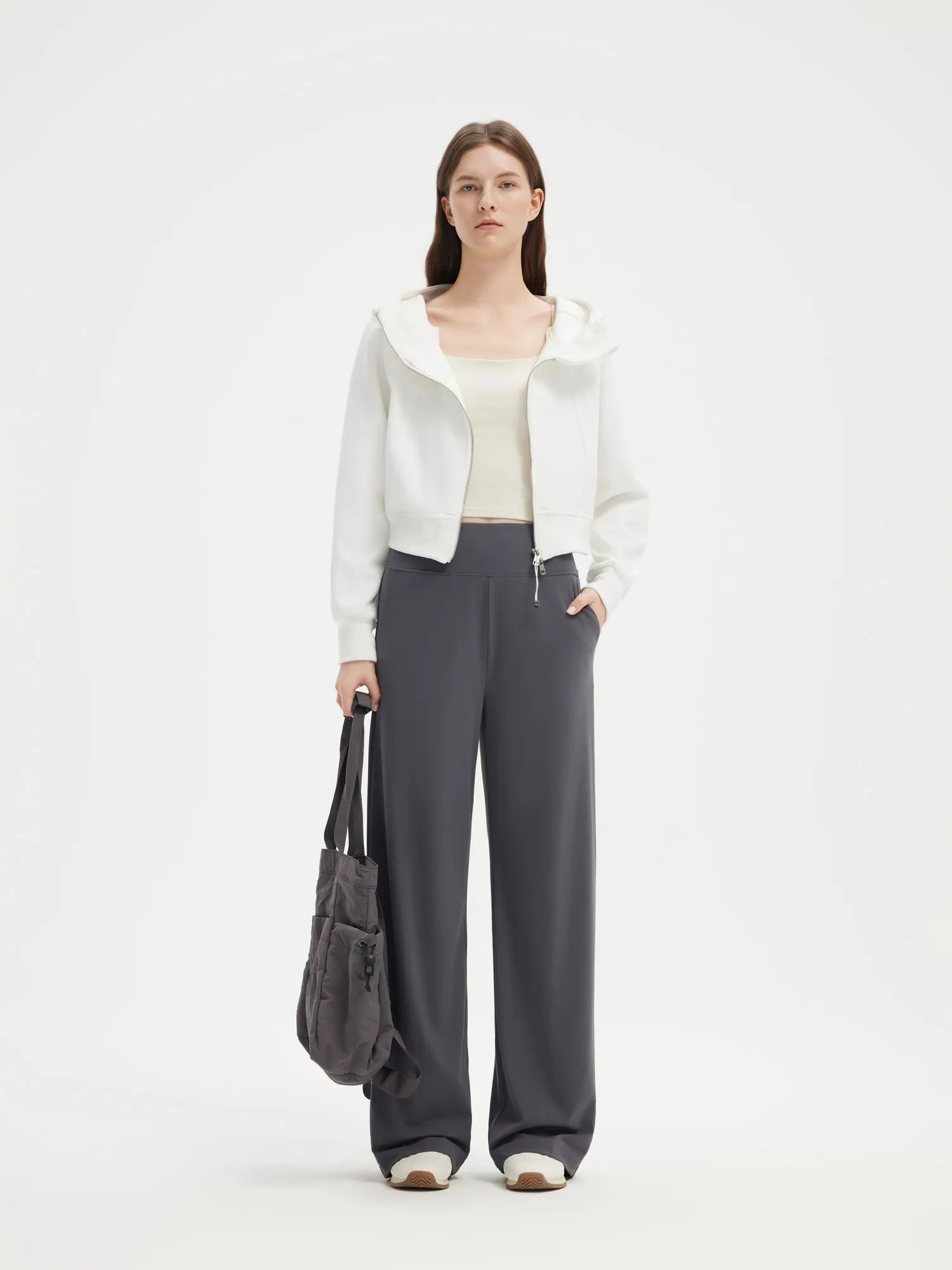 High Waisted Wide Leg Pockets Yoga Pants