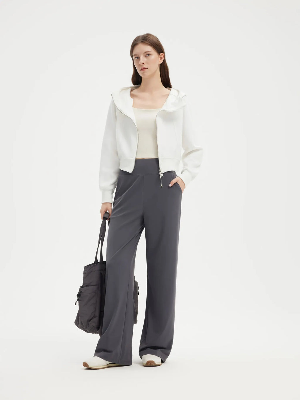 High Waisted Wide Leg Pockets Yoga Pants