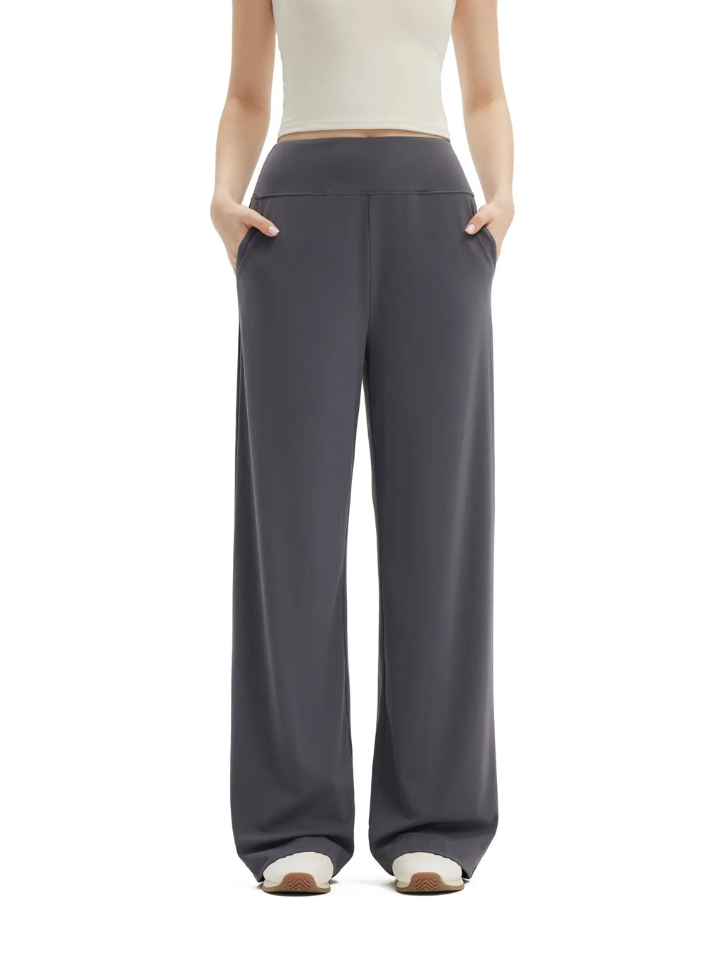 High Waisted Wide Leg Pockets Yoga Pants