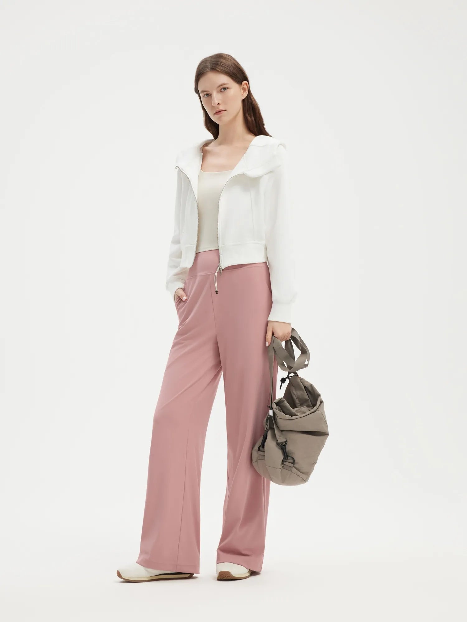 High Waisted Wide Leg Pockets Yoga Pants