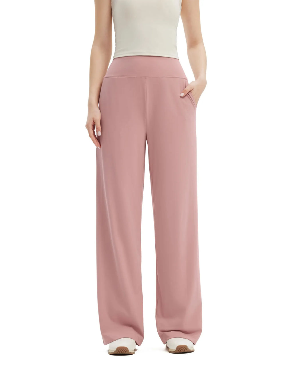 High Waisted Wide Leg Pockets Yoga Pants
