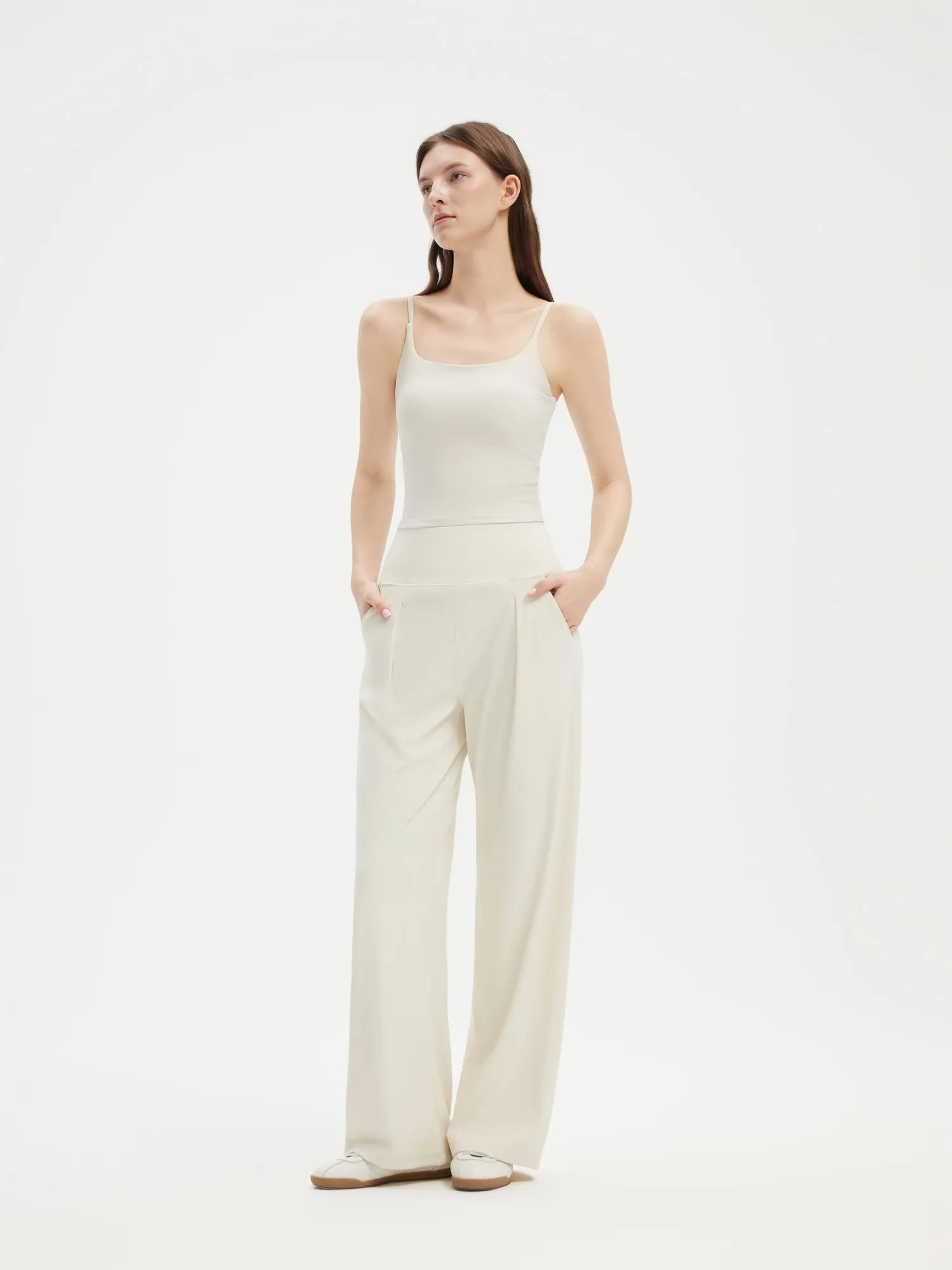 High Waisted Wide Leg Pockets Palazzo Pants
