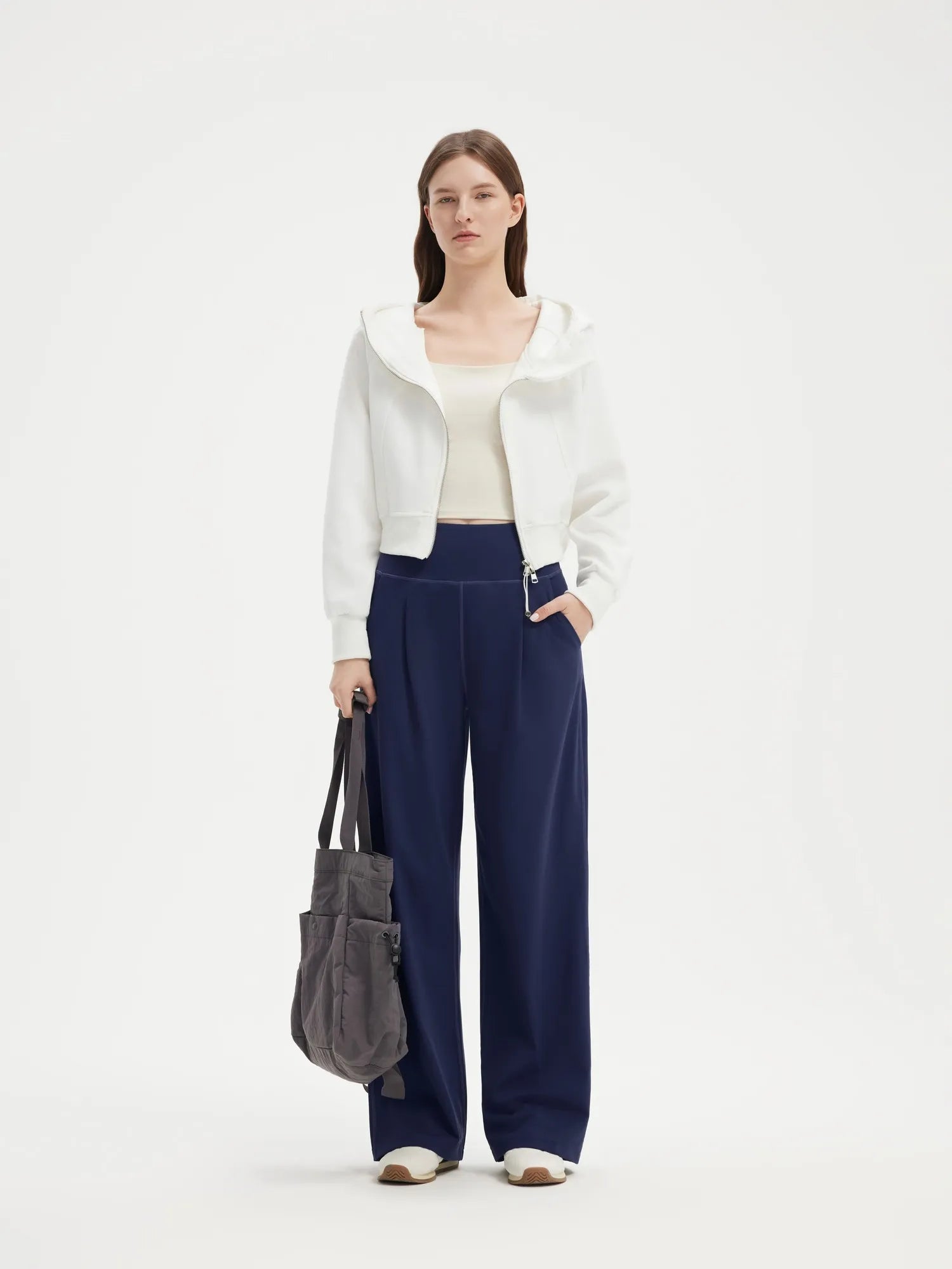 High Waisted Wide Leg Pockets Palazzo Pants