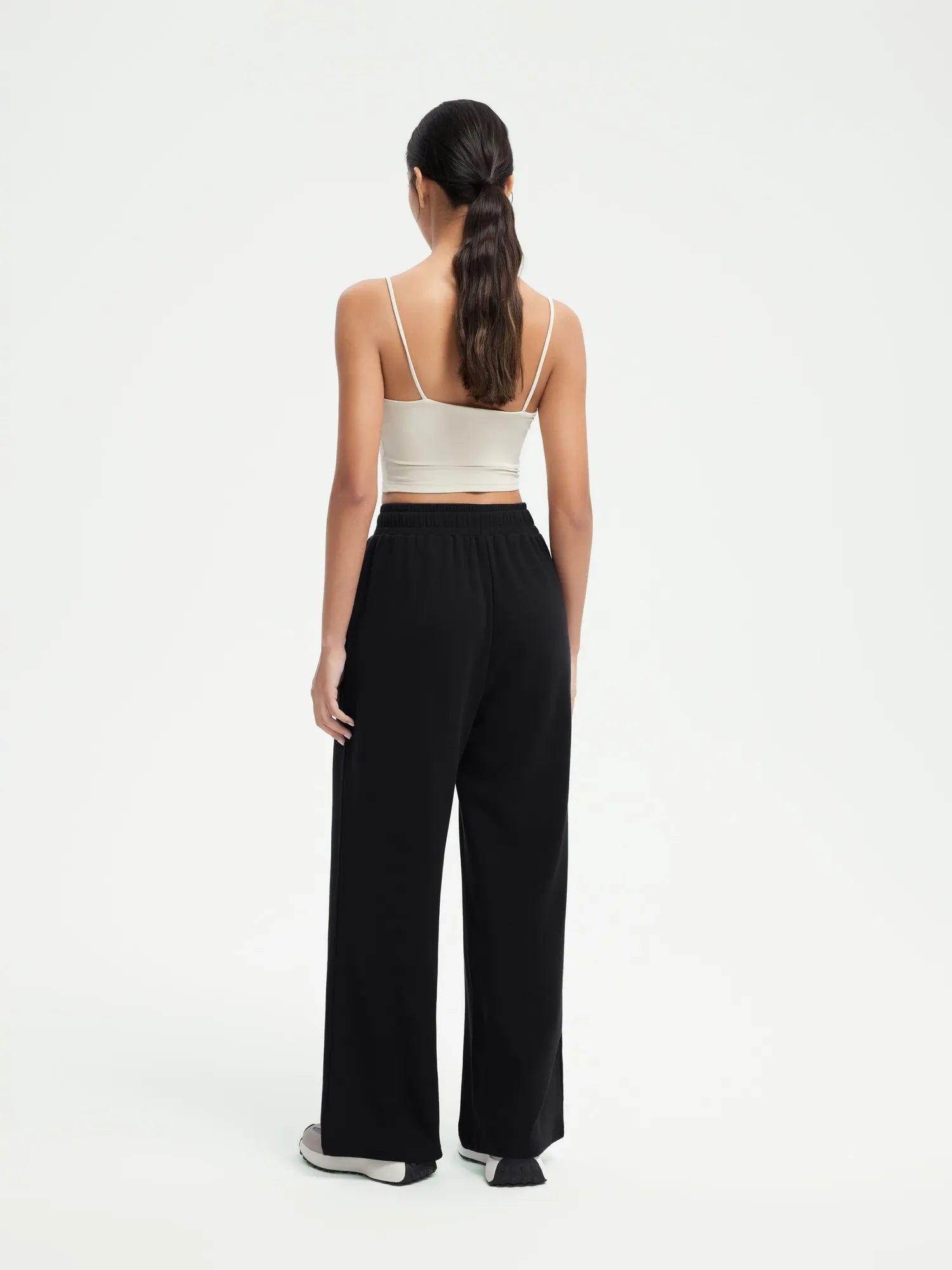 Drawstring Waffle Knit Pants