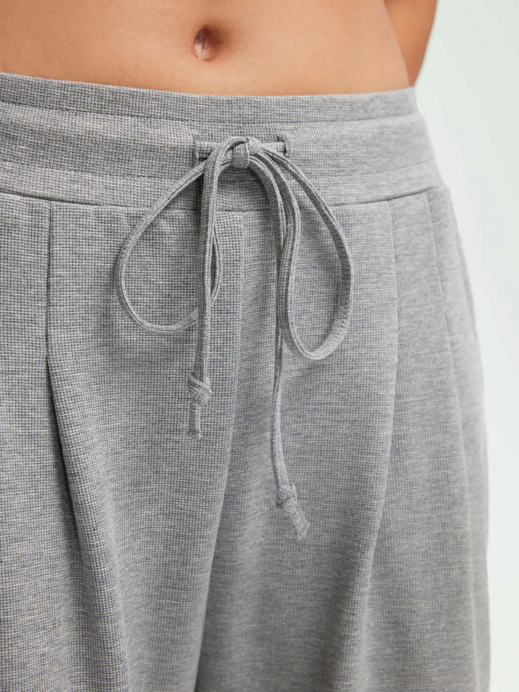 Drawstring Waffle Knit Pants