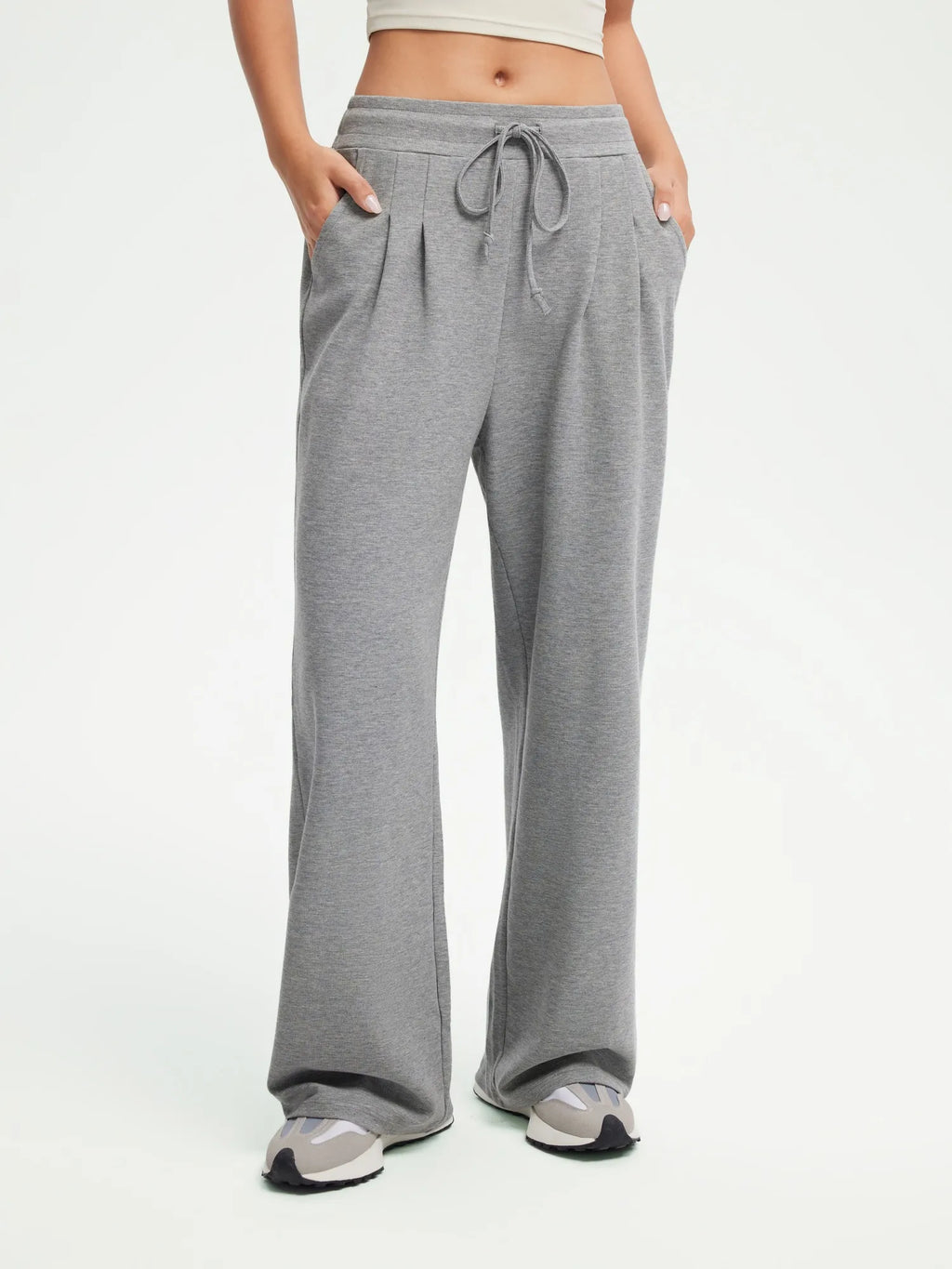 Drawstring Waffle Knit Pants