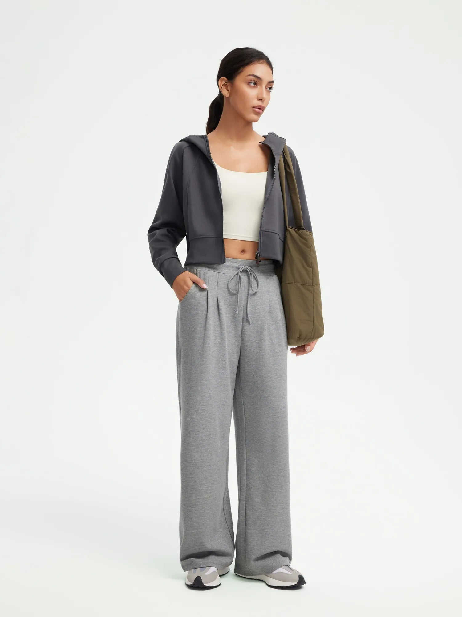 Drawstring Waffle Knit Pants
