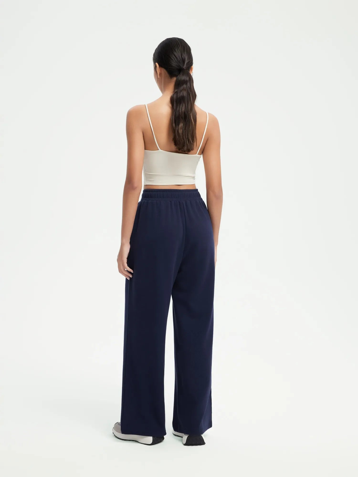 Drawstring Waffle Knit Pants