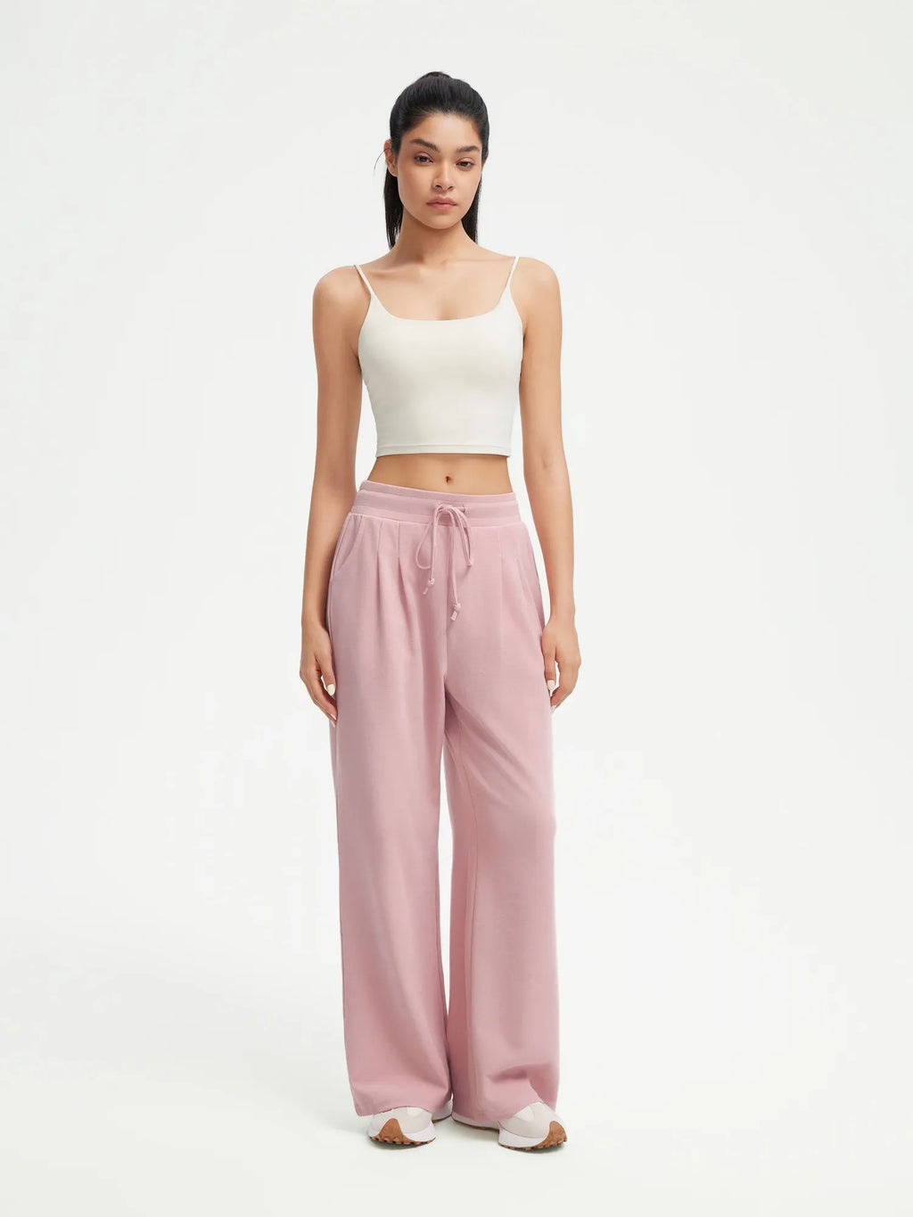 Drawstring Waffle Knit Pants