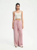Drawstring Waffle Knit Pants