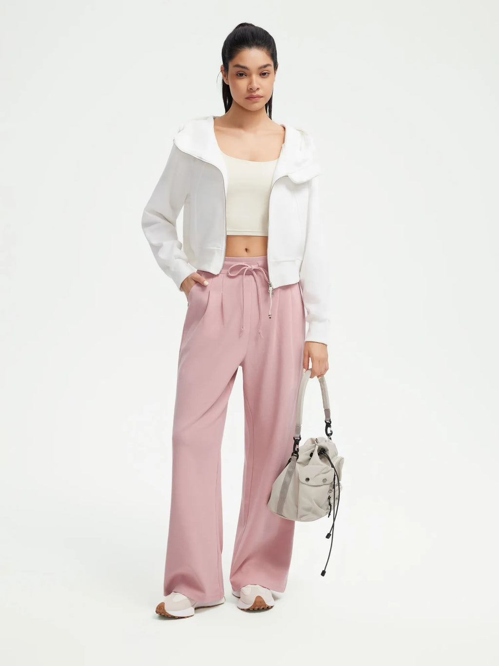 Drawstring Waffle Knit Pants