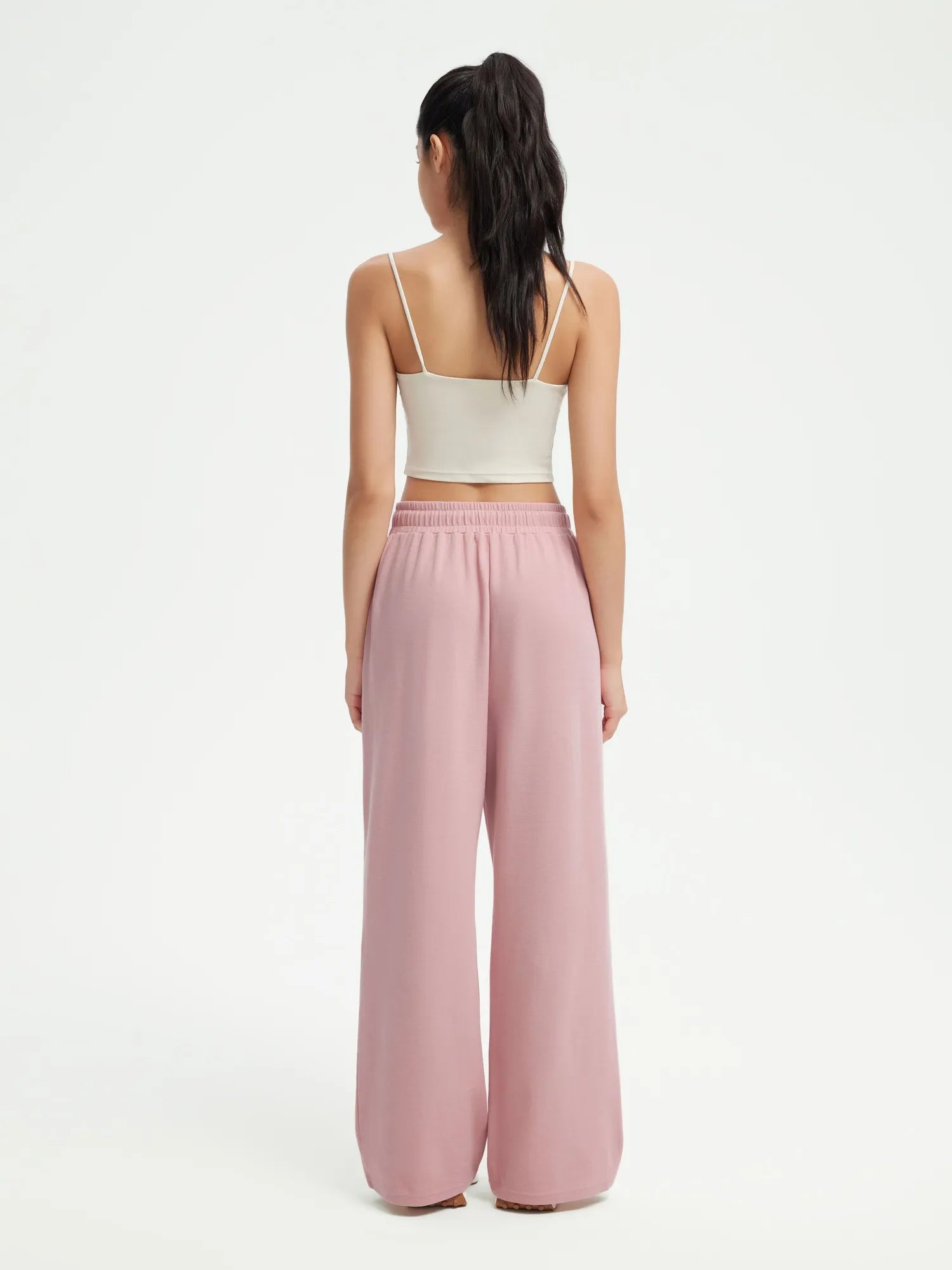 Drawstring Waffle Knit Pants