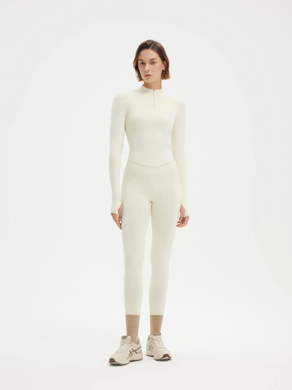 Seamless Half Zippy Jacket Workout Set