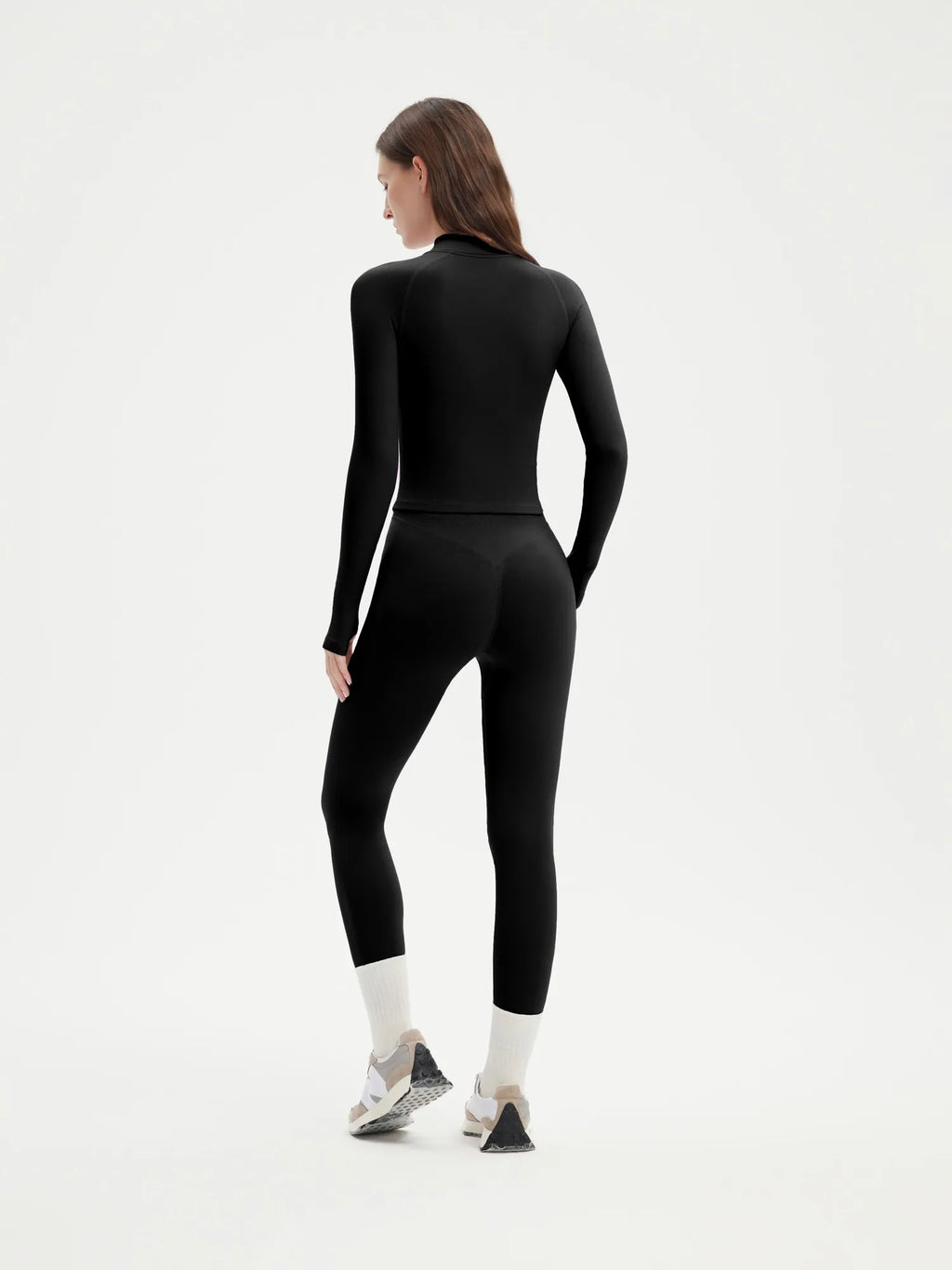 Seamless Half Zippy Jacket Workout Set