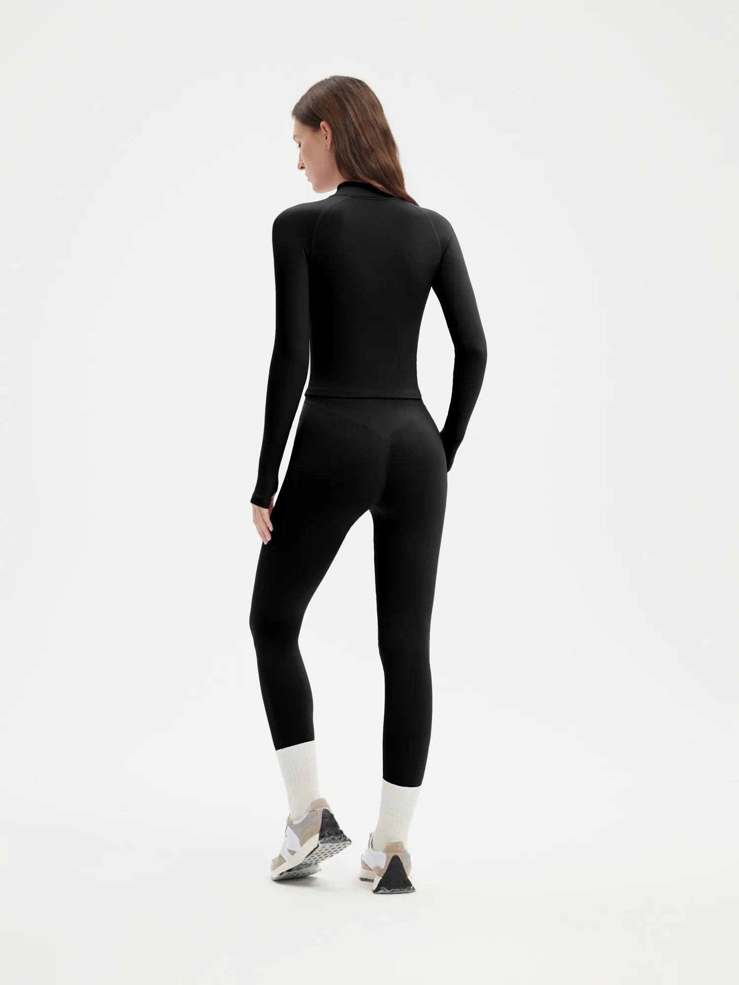 Seamless Half Zippy Jacket Workout Set
