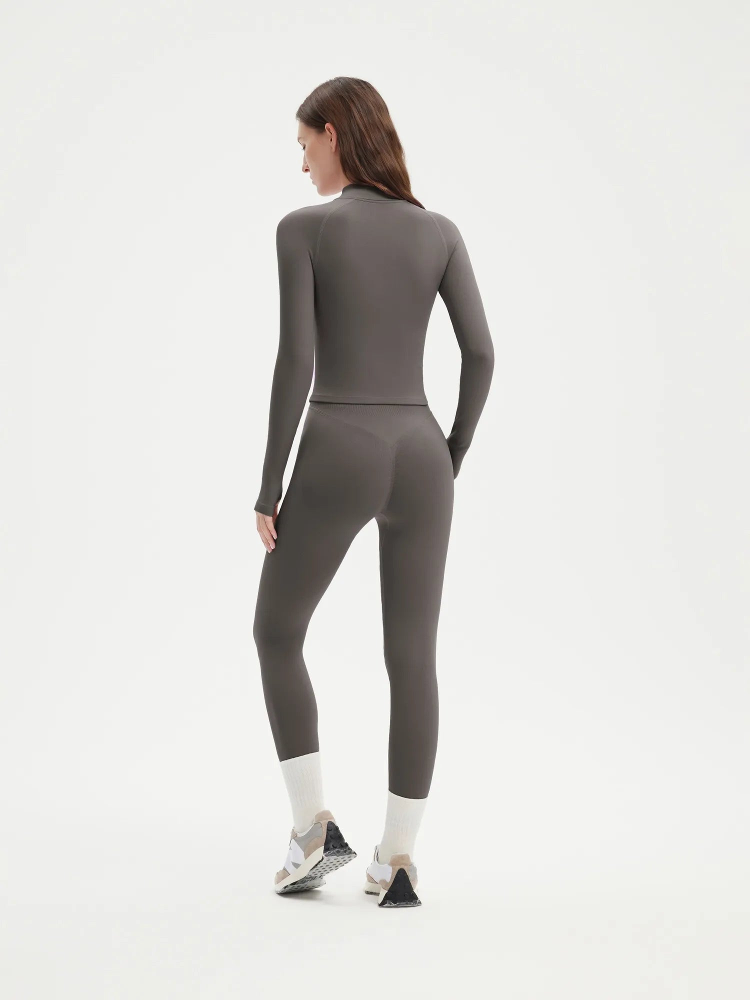 Seamless Half Zippy Jacket Workout Set