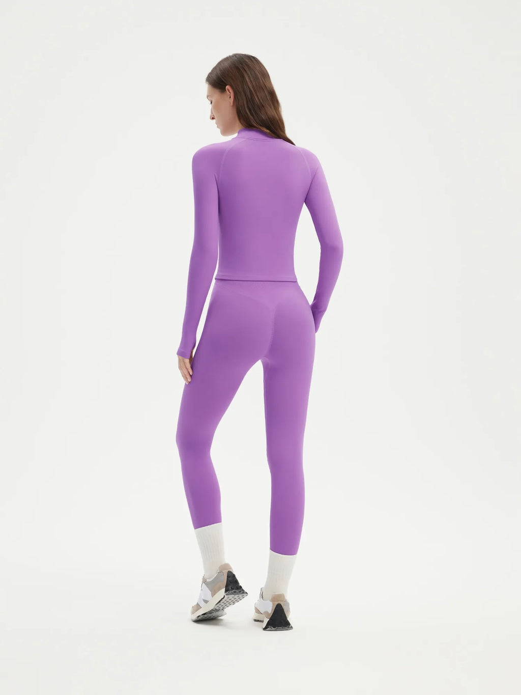Seamless Half Zippy Jacket Workout Set