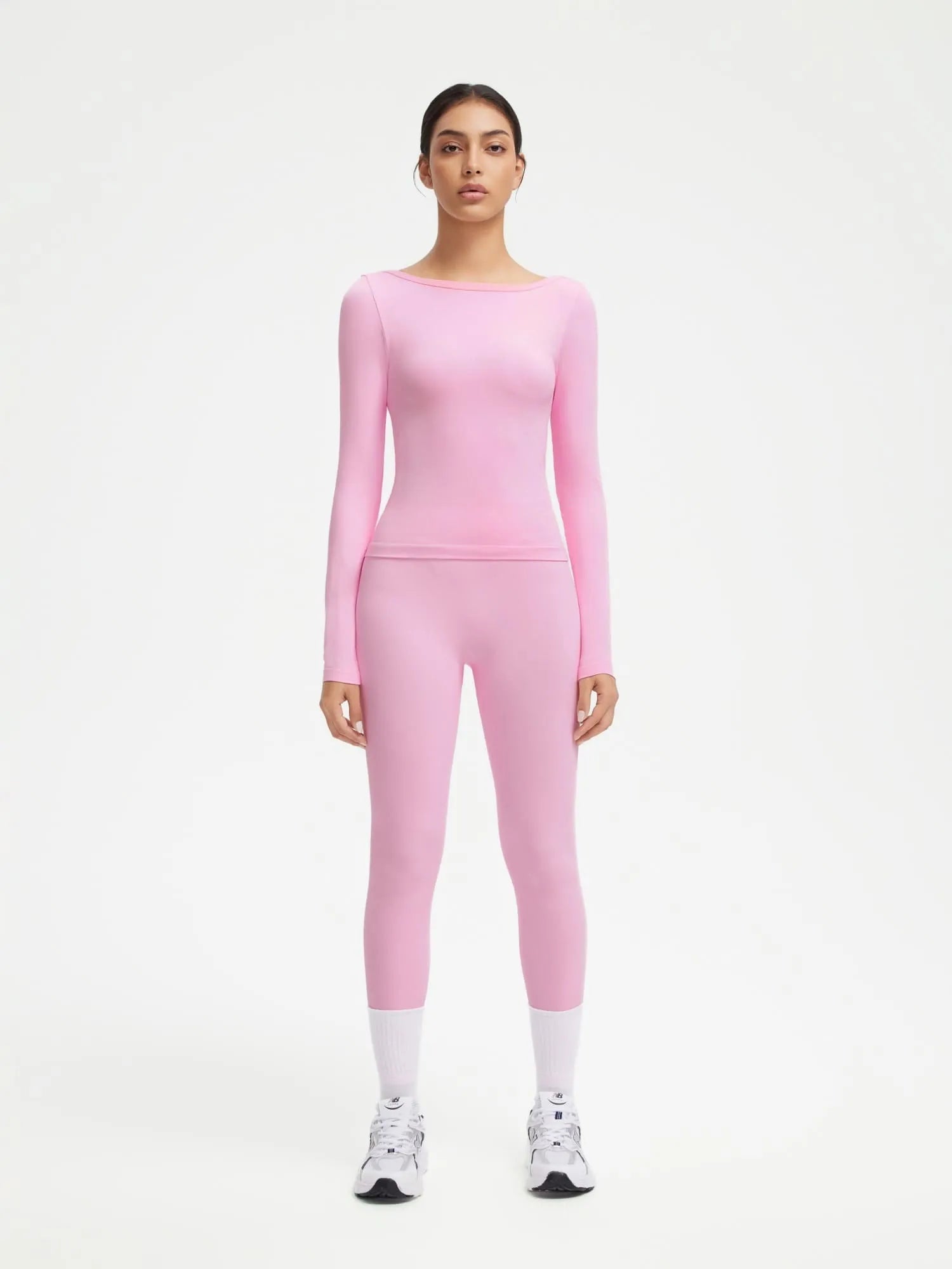 Scoop neck Seamless Leggings 2 Piece Workout Sets