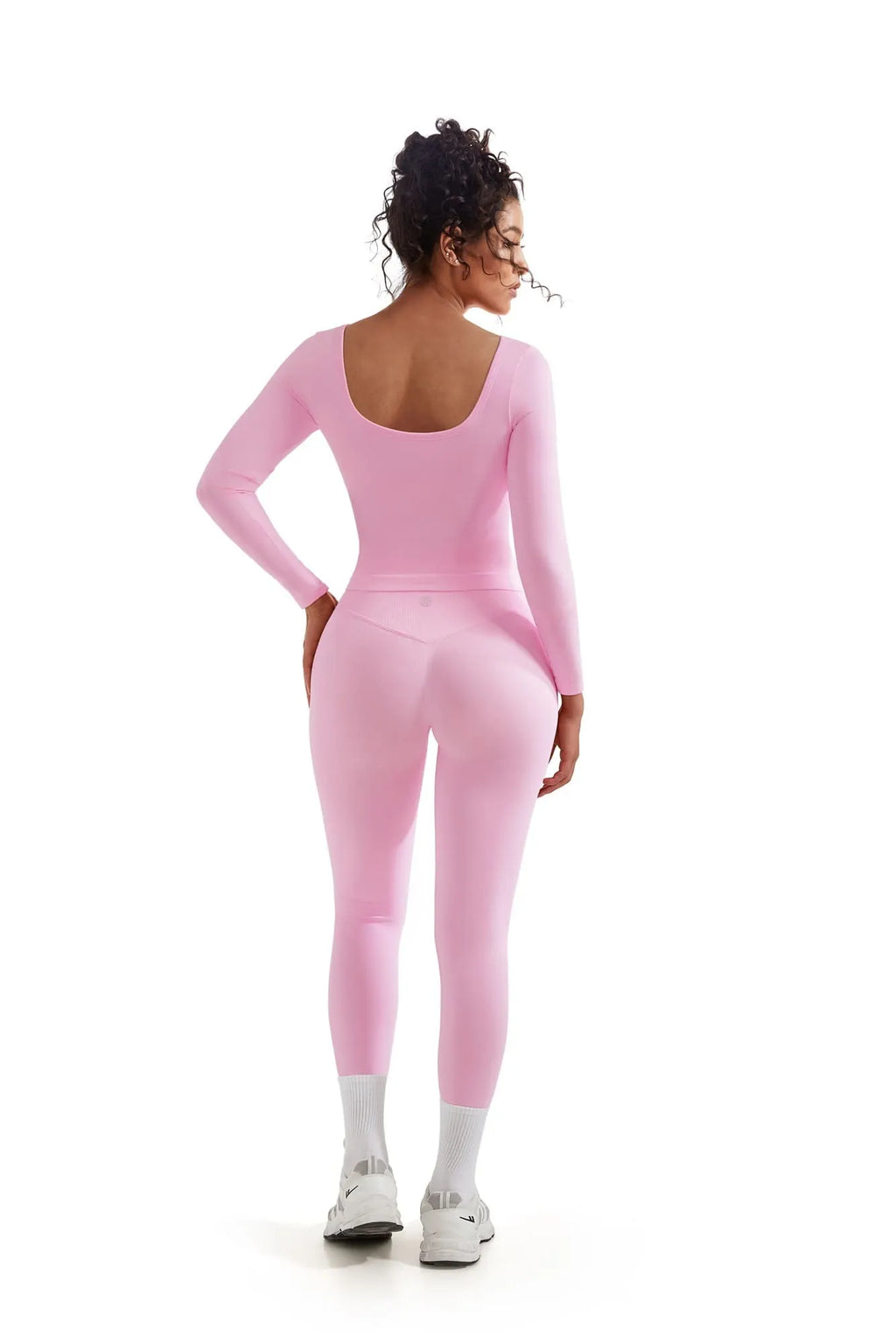 Scoop neck Seamless Leggings 2 Piece Workout Sets