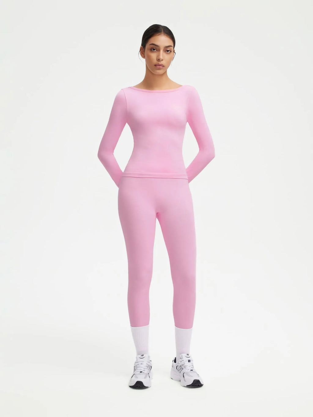 Scoop neck Seamless Leggings 2 Piece Workout Sets
