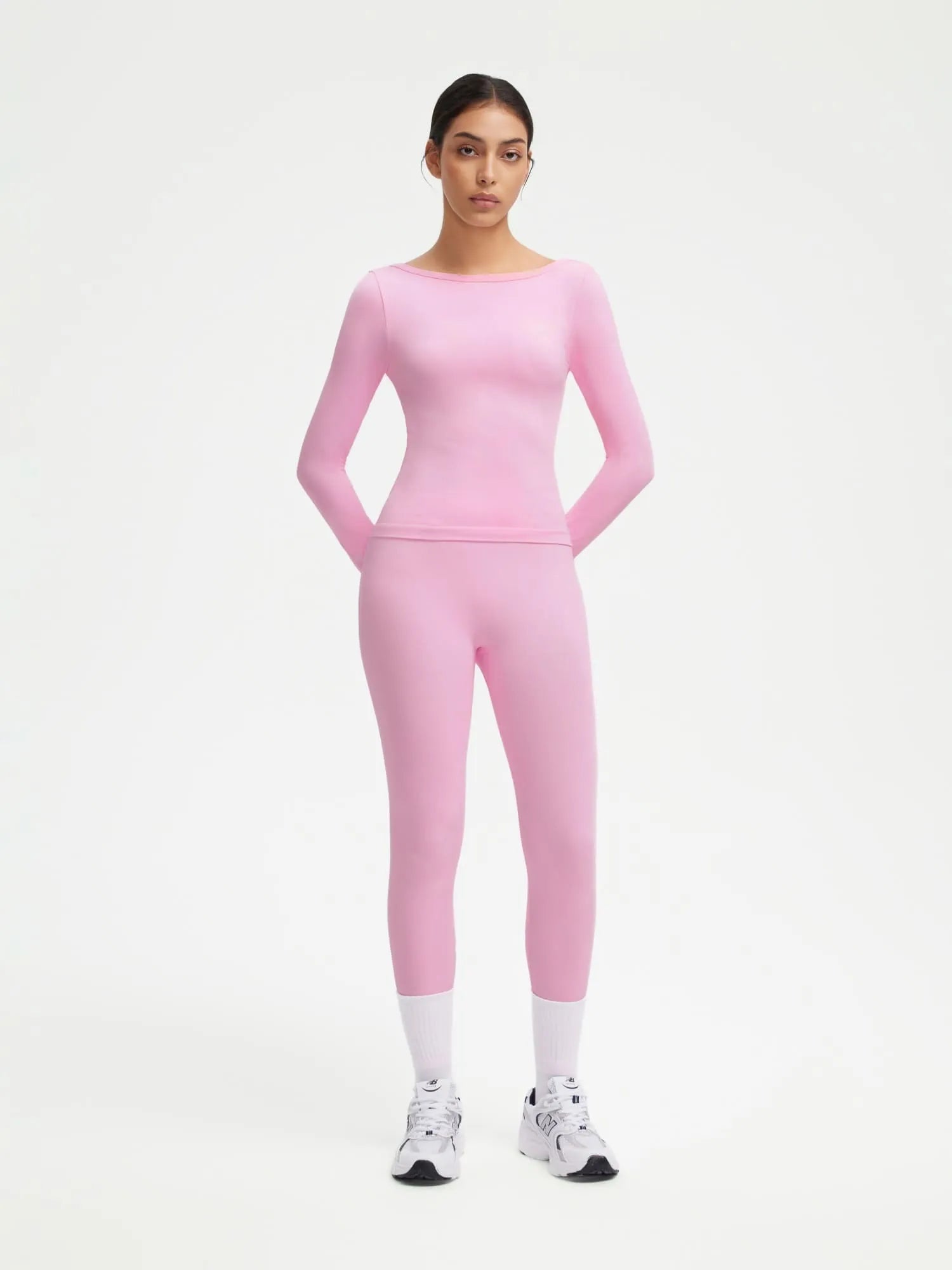 Scoop neck Seamless Leggings 2 Piece Workout Sets