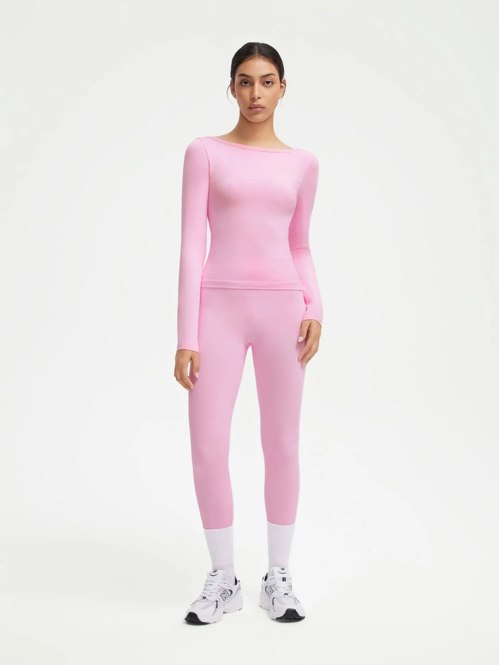 Scoop neck Seamless Leggings 2 Piece Workout Sets