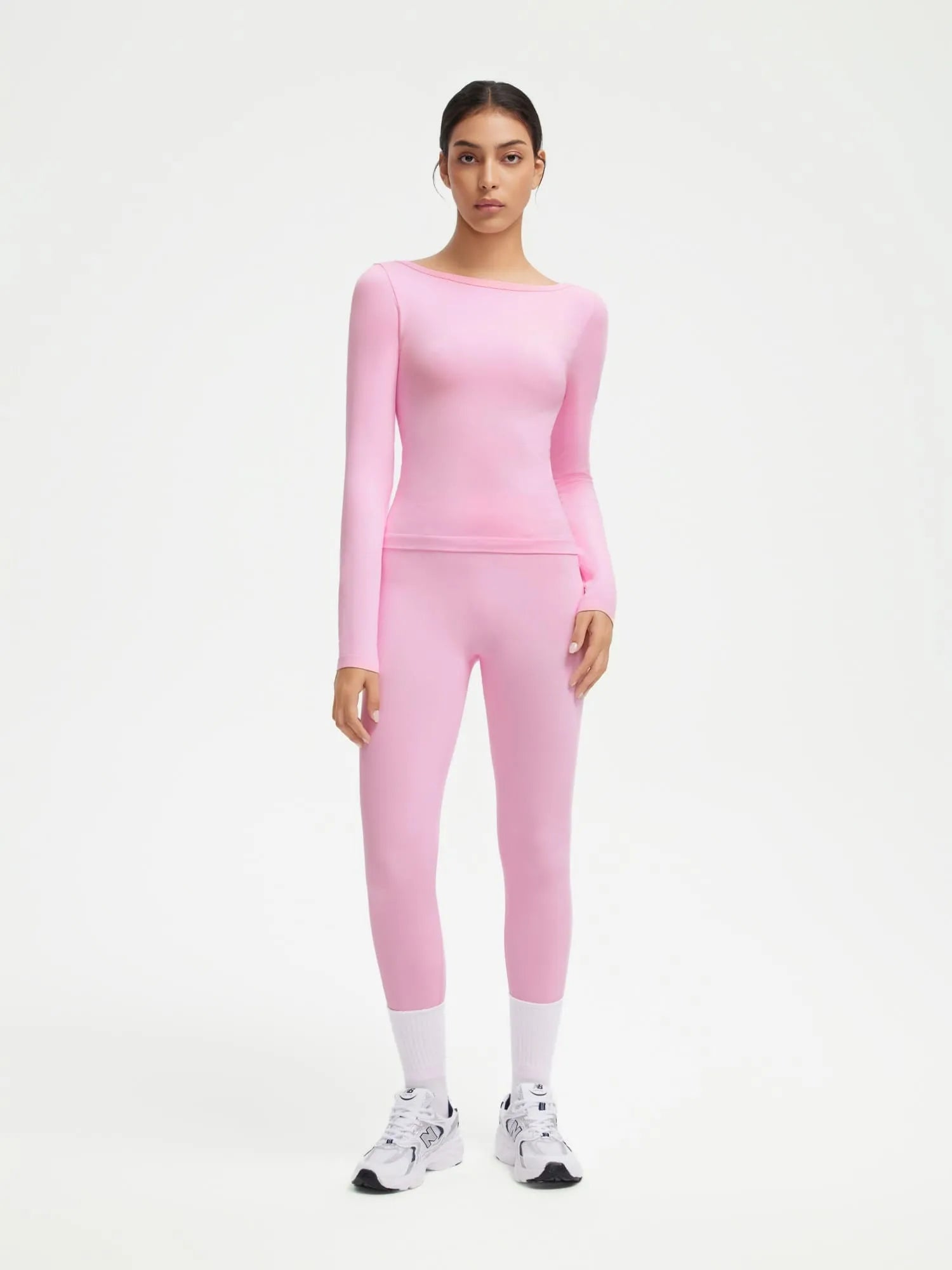 Scoop neck Seamless Leggings 2 Piece Workout Sets