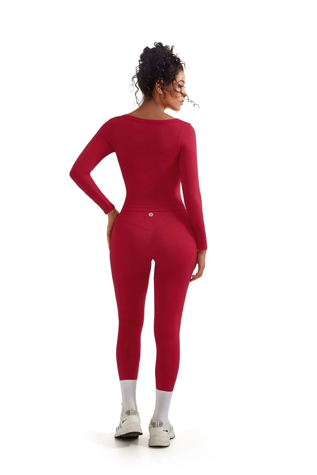 Scoop neck Seamless Leggings 2 Piece Workout Sets