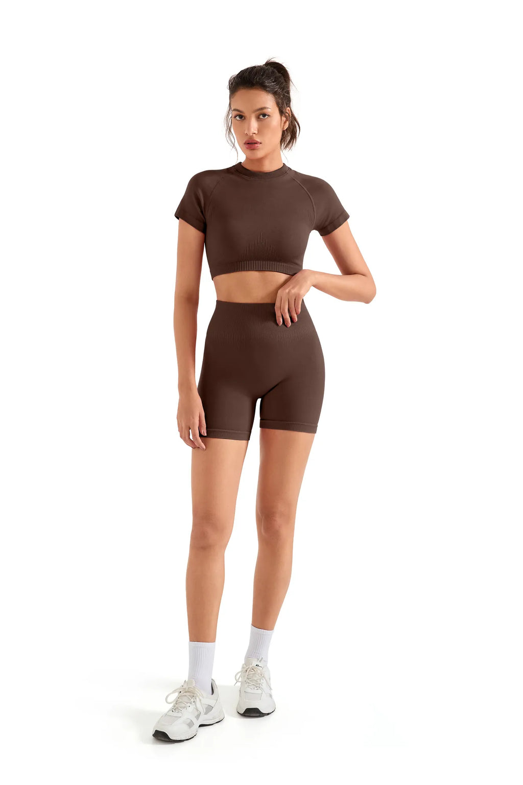 Seamless Crop Top Workout Set