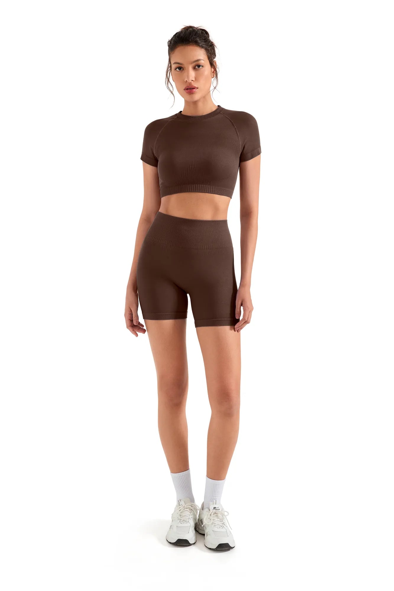 Seamless Crop Top Workout Set