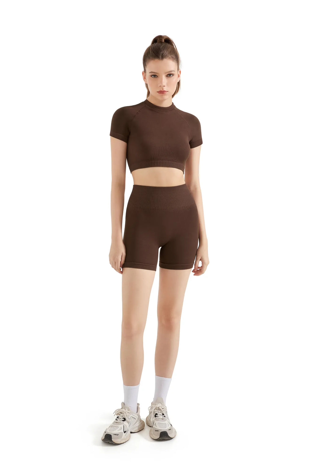 Seamless Crop Top Workout Set