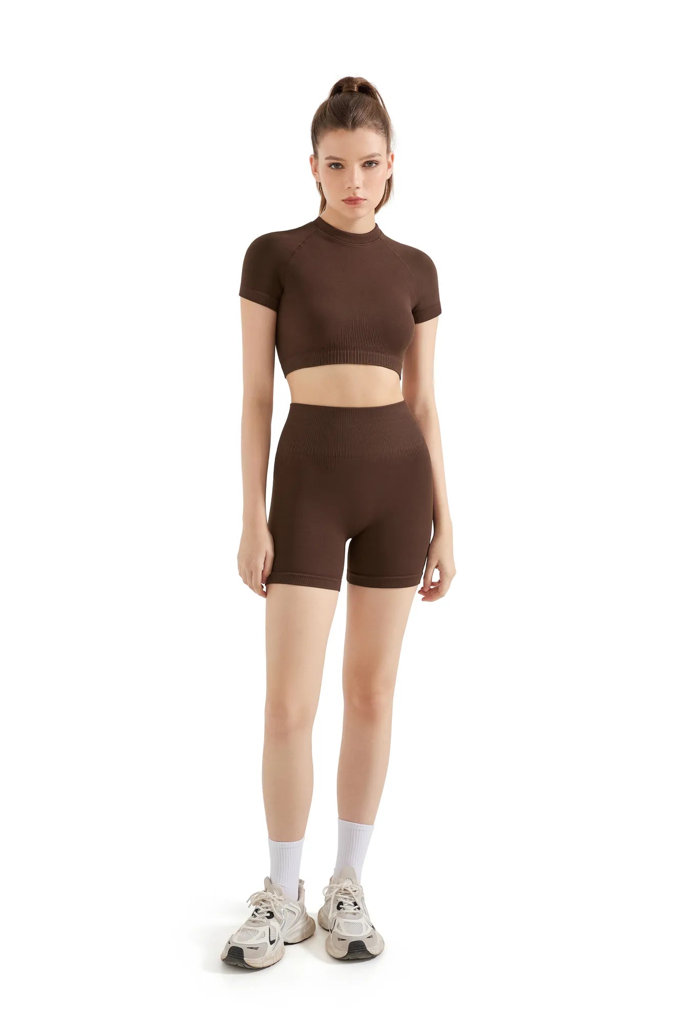 Seamless Crop Top Workout Set