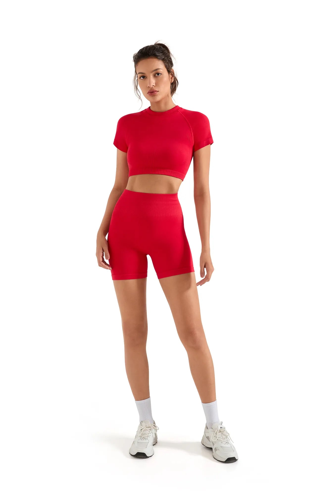 Seamless Crop Top Workout Set