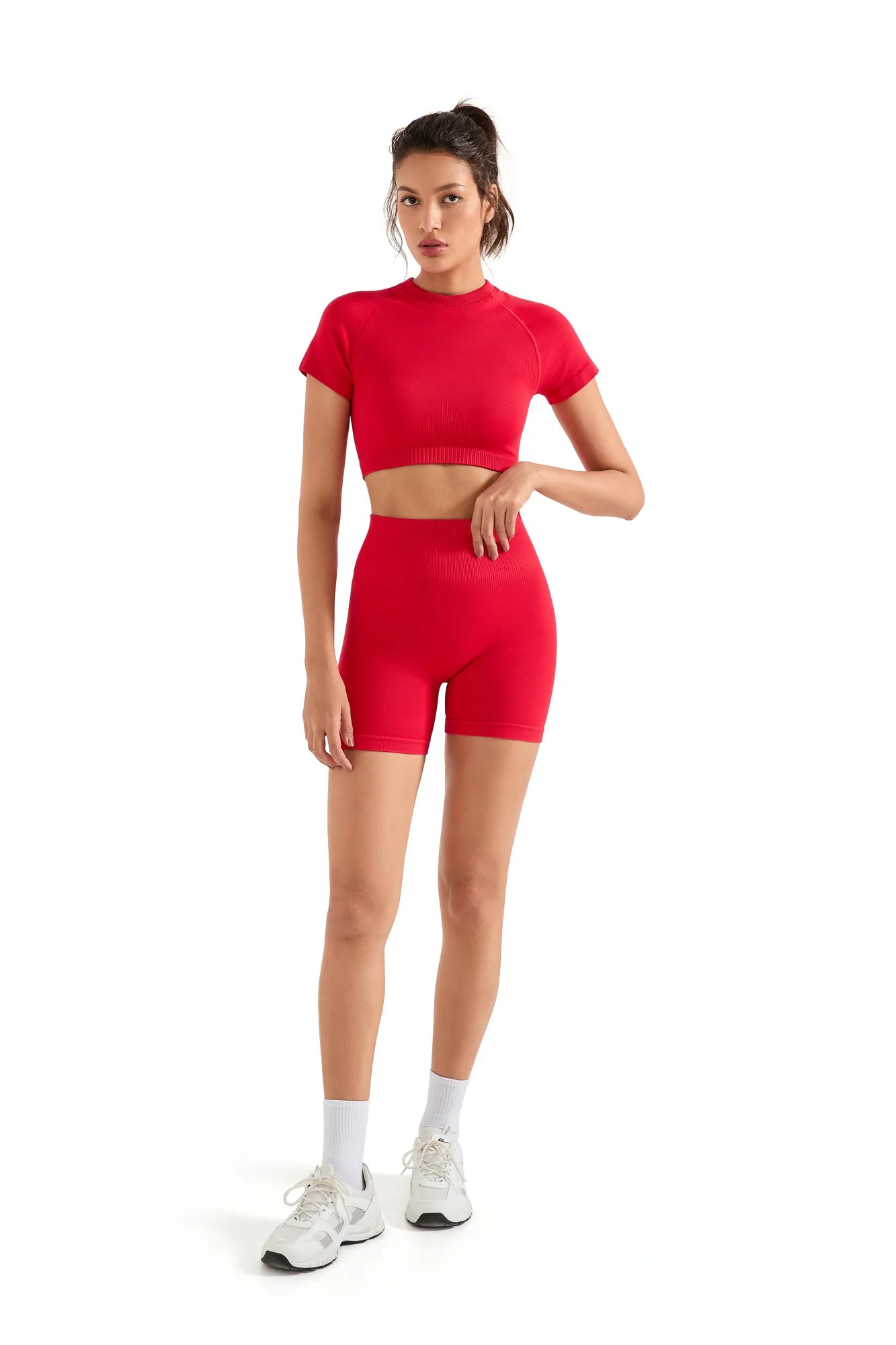 Seamless Crop Top Workout Set