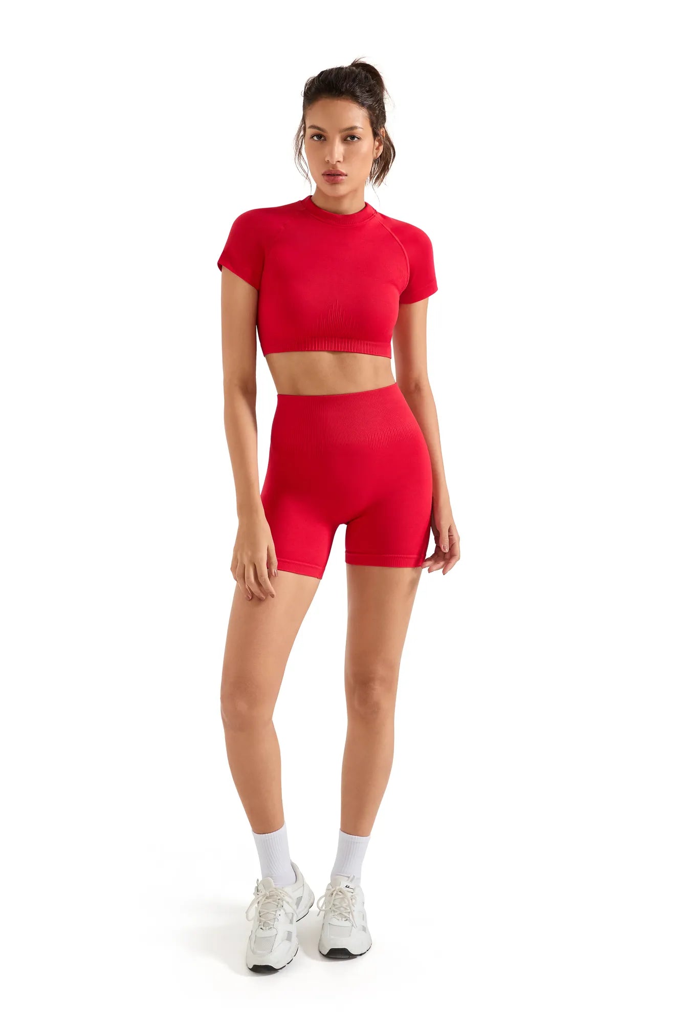 Seamless Crop Top Workout Set