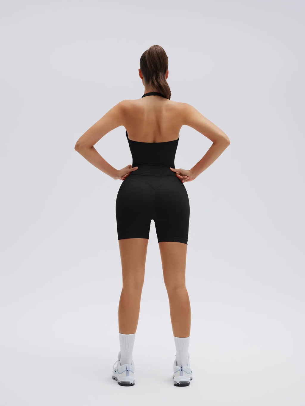 Backless Padded Halter 2 Piece Athletic Workout Sets