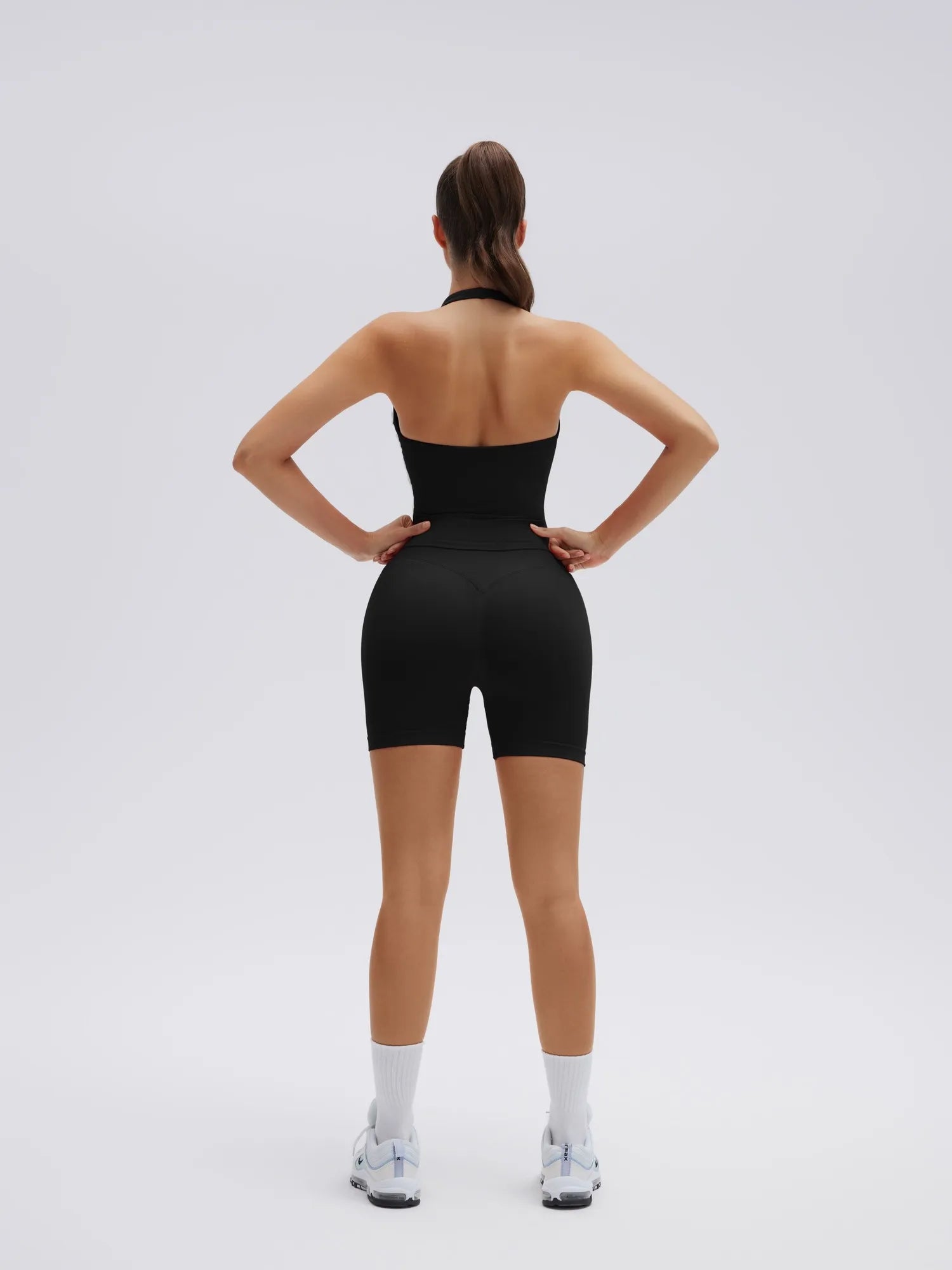 Backless Padded Halter 2 Piece Athletic Workout Sets
