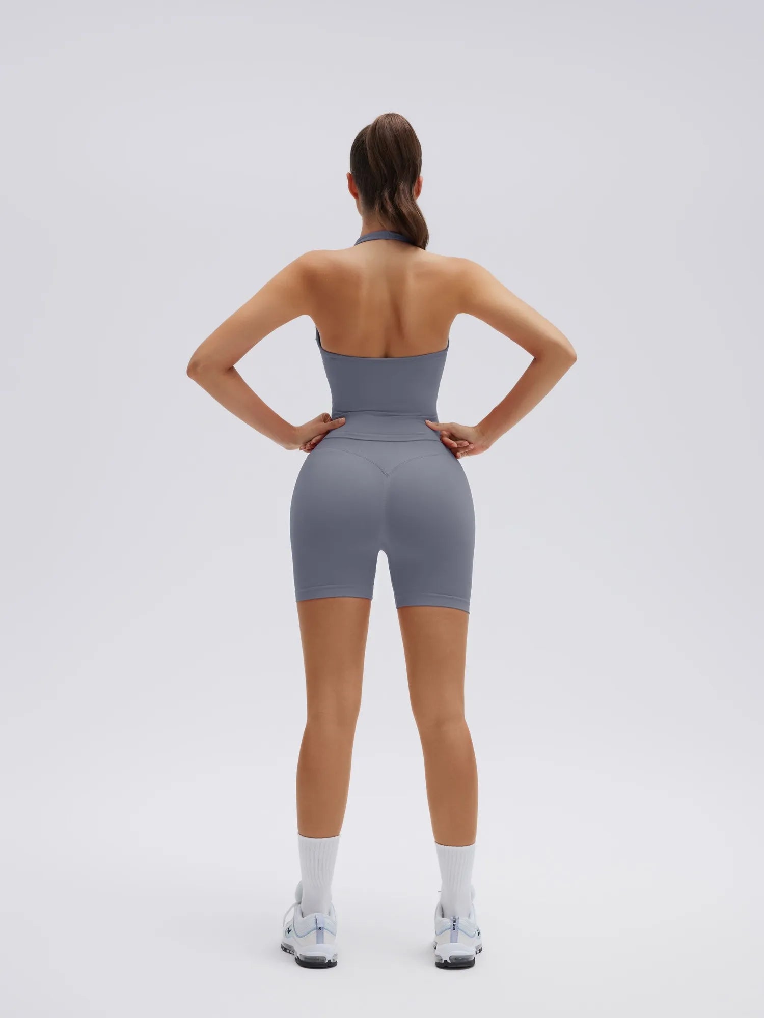 Backless Padded Halter 2 Piece Athletic Workout Sets