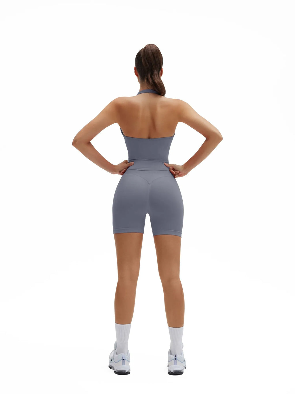 Backless Padded Halter 2 Piece Athletic Workout Sets