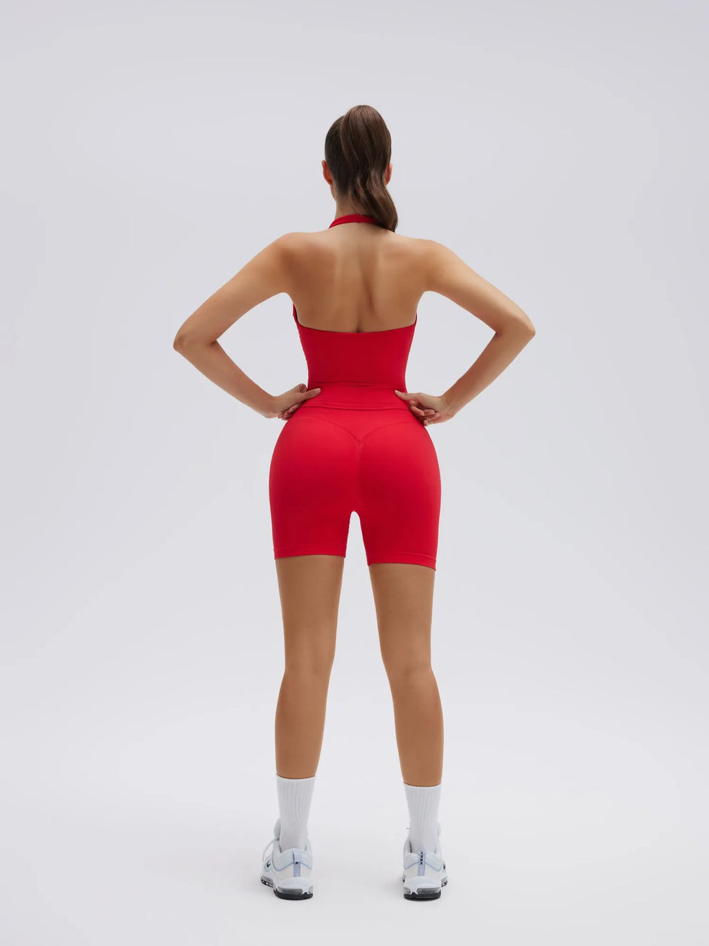 Backless Padded Halter 2 Piece Athletic Workout Sets