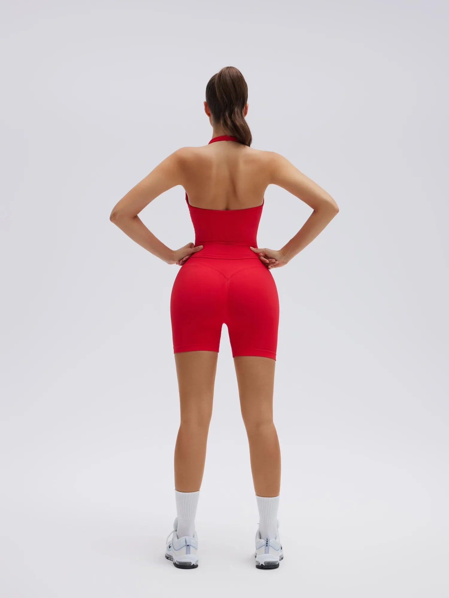 Backless Padded Halter 2 Piece Athletic Workout Sets