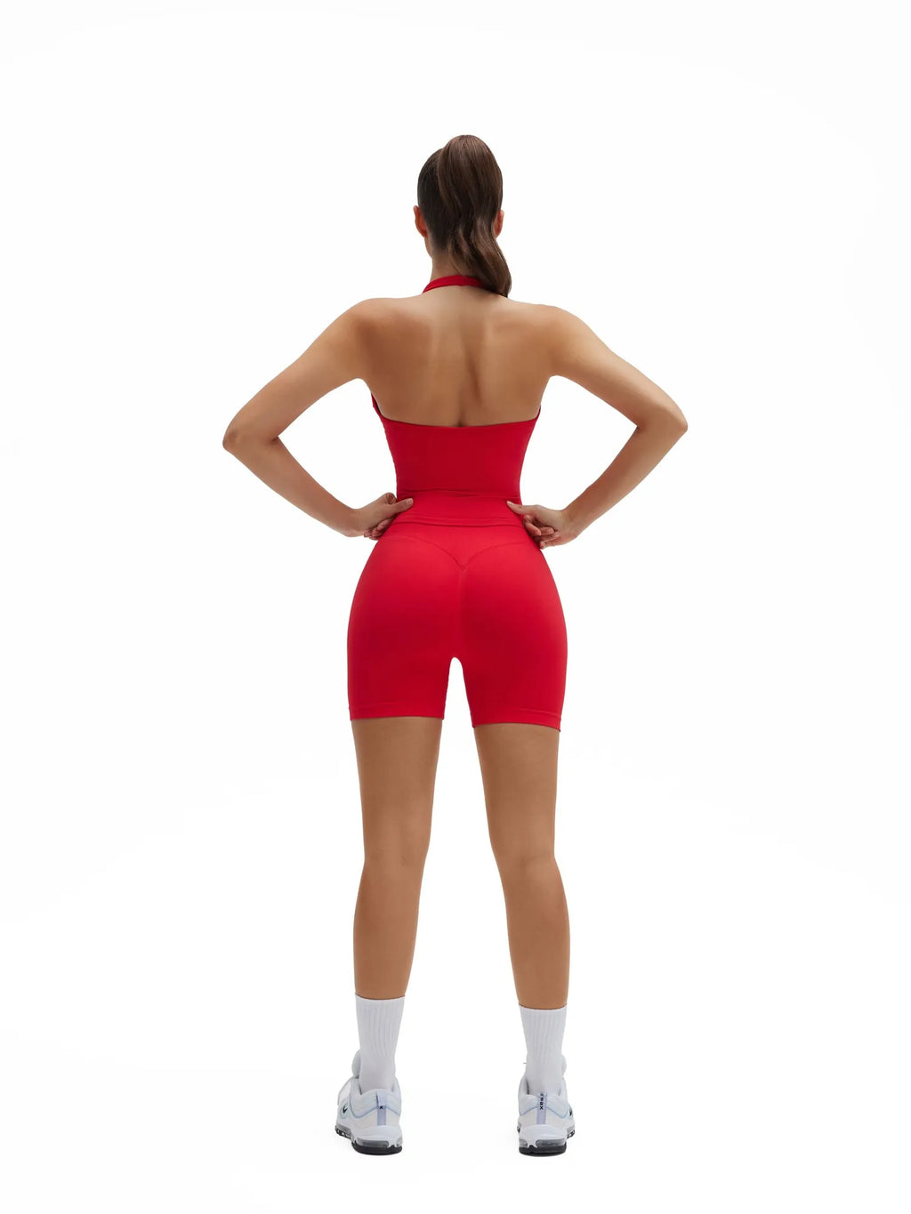 Backless Padded Halter 2 Piece Athletic Workout Sets