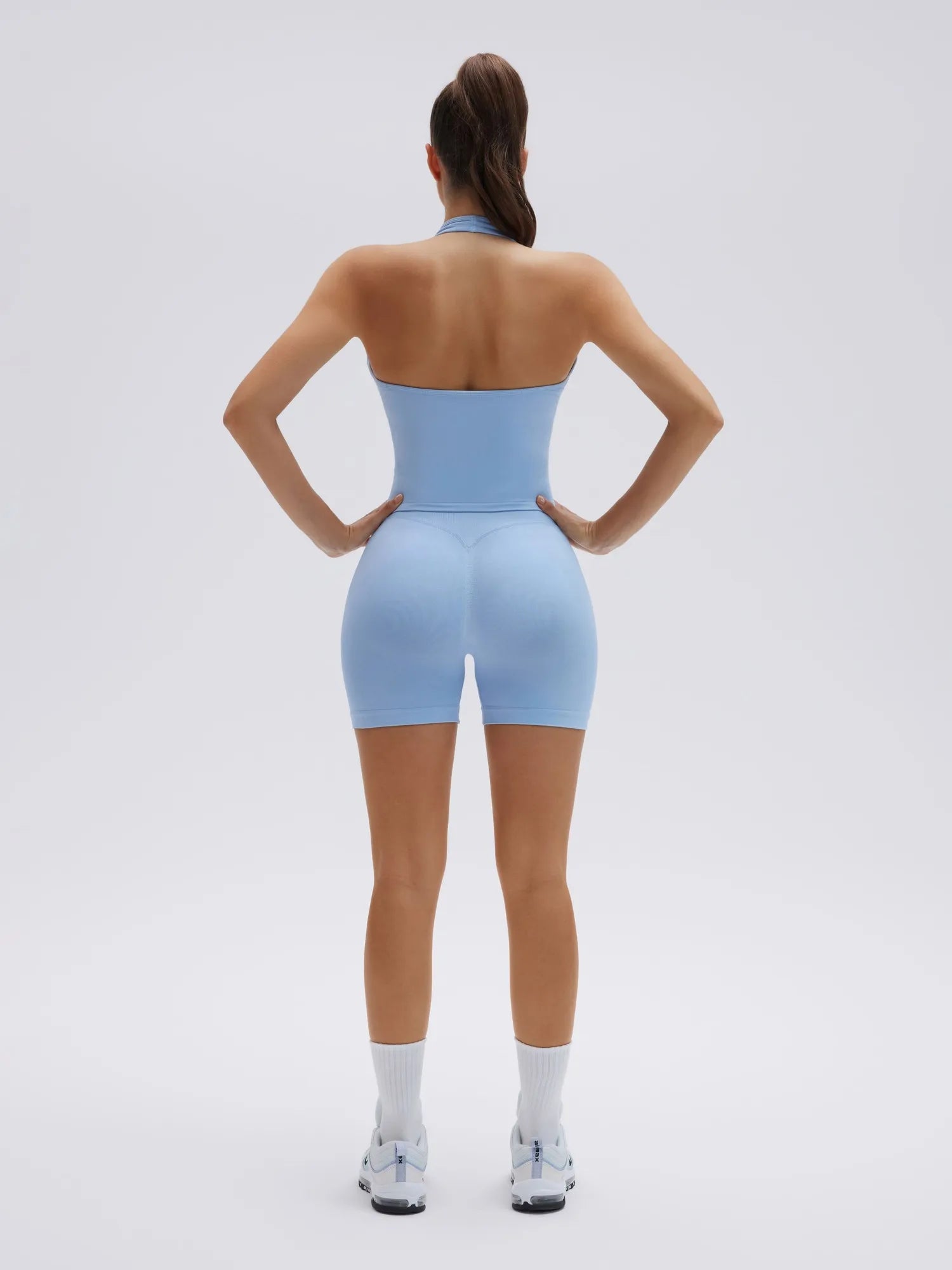 Backless Padded Halter 2 Piece Athletic Workout Sets