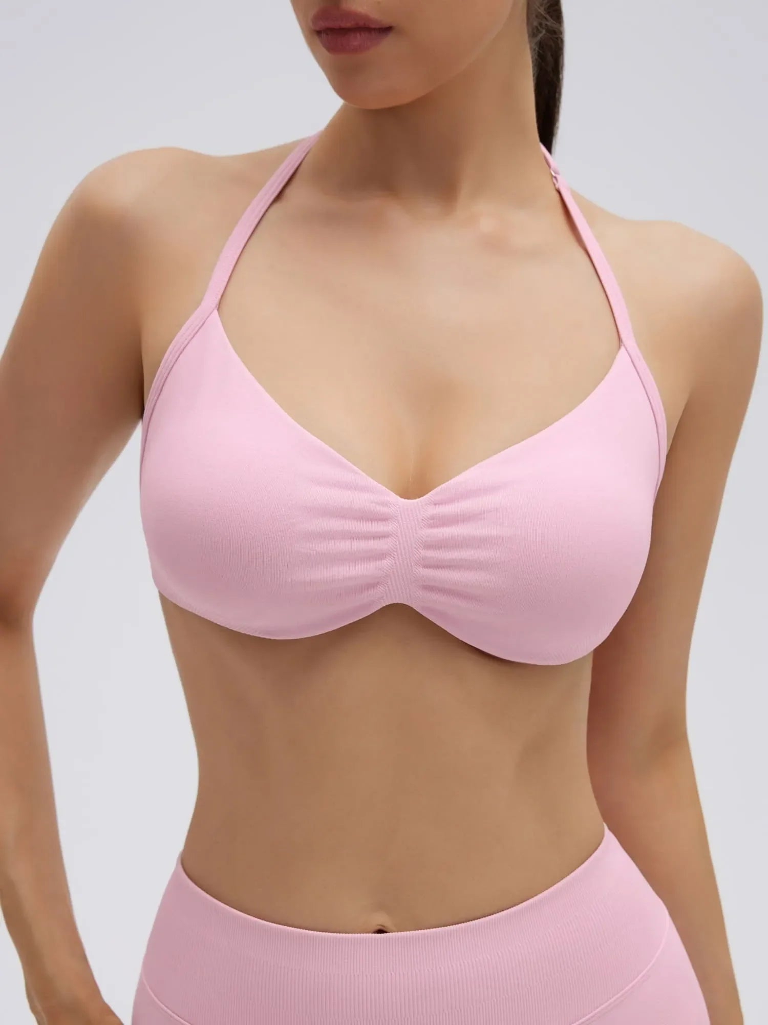Padded Bra Seamless Halter 2 Piece Workout Sets