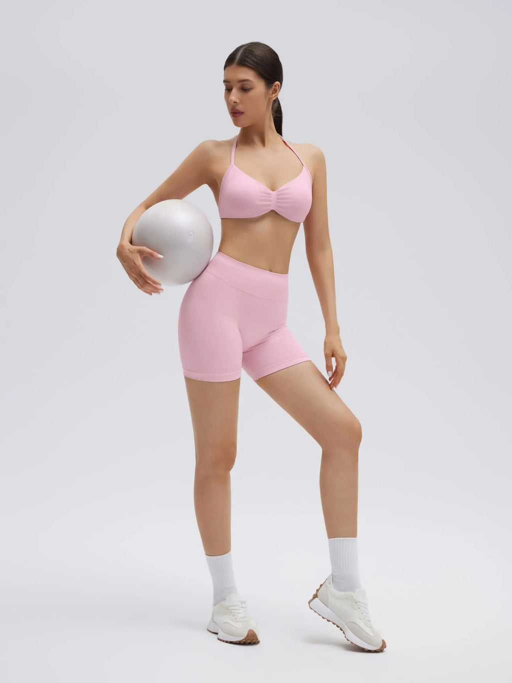 Padded Bra Seamless Halter 2 Piece Workout Sets
