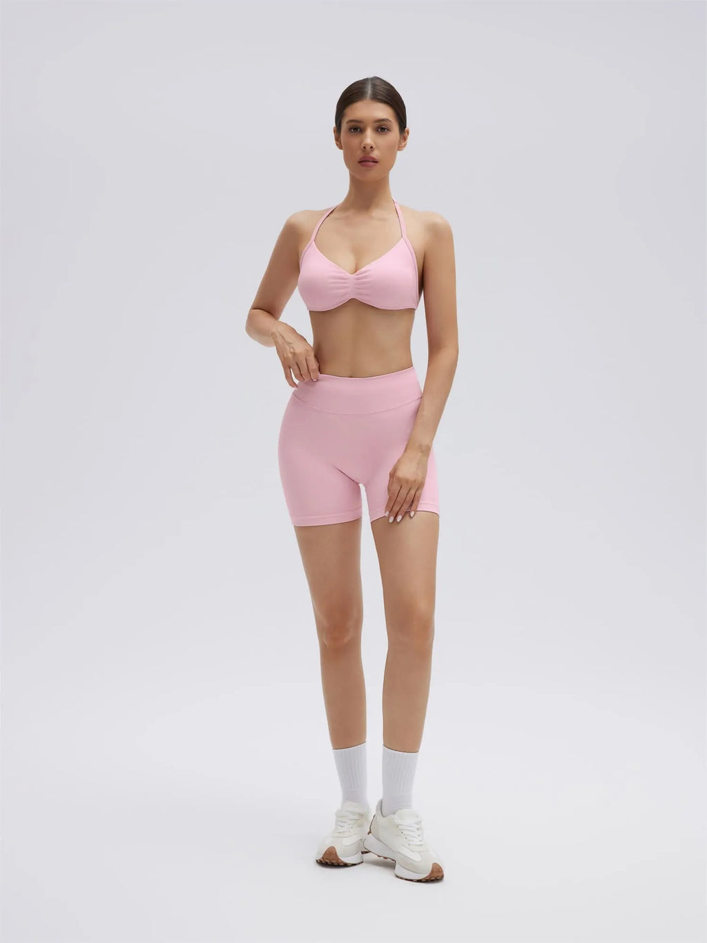 Padded Bra Seamless Halter 2 Piece Workout Sets